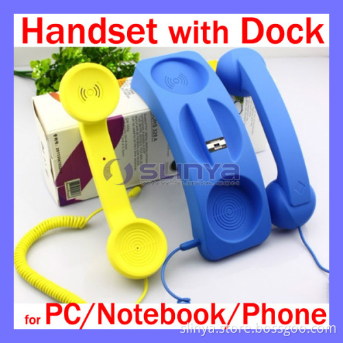 Native Union Retro Pop Handset for Phone with Dock Headphone for PC Skype